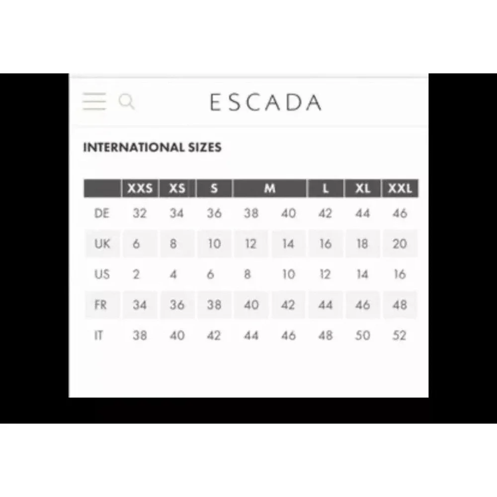Escada Skirt Tiered Pencil Women‎ Size 6 Black White Floral Ruffle Wool